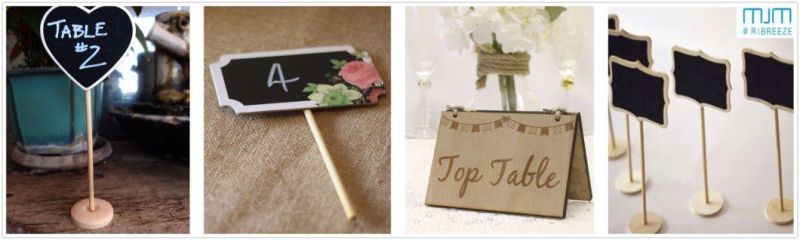 Rustic Wedding Party Decor Natural Standing Wooden Table Number Holder