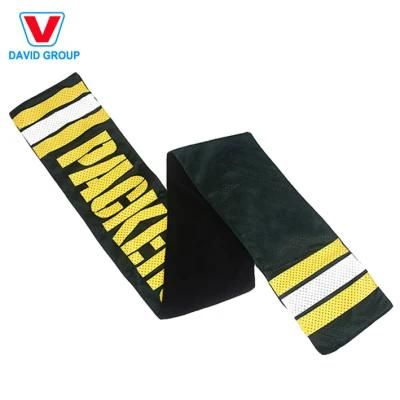 2020 European Cup Knitted Printing OEM Custom Logo Football Soccer Team Satin Polyester Acrylic Scarf