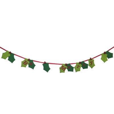 Wholesale Felt Bunting Handmade Christmas Decorative Artificial Leaf Garland