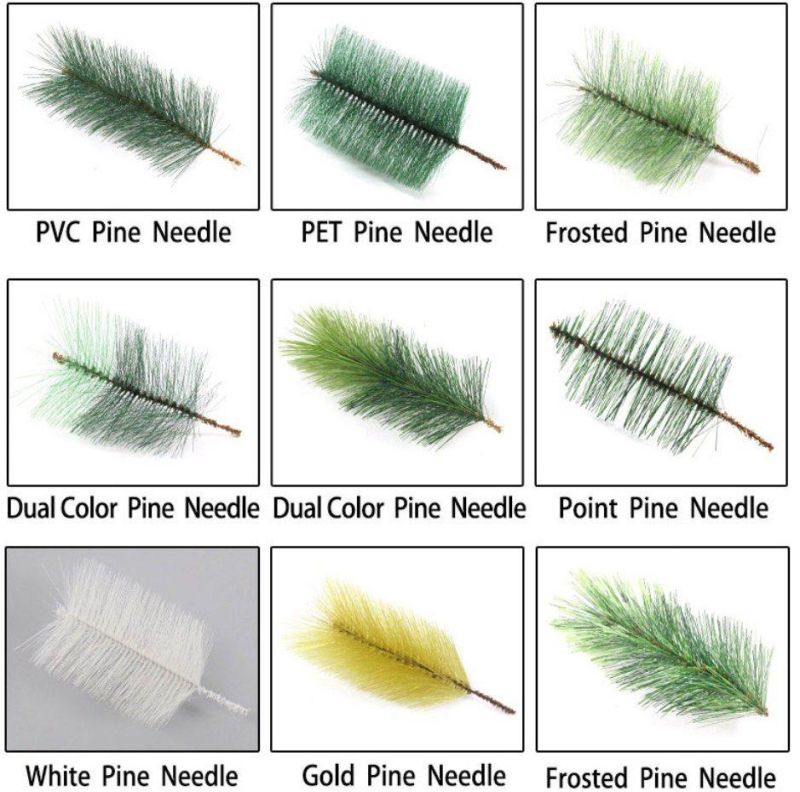 180cm Dense Frosted Pine Needle Mixed PVC Hinged Christmas Tree