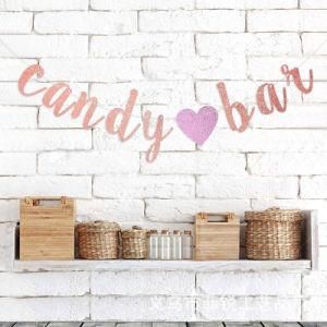 Candy Bar Glitter Paper Pull Flower Wedding Party Decorations Garland
