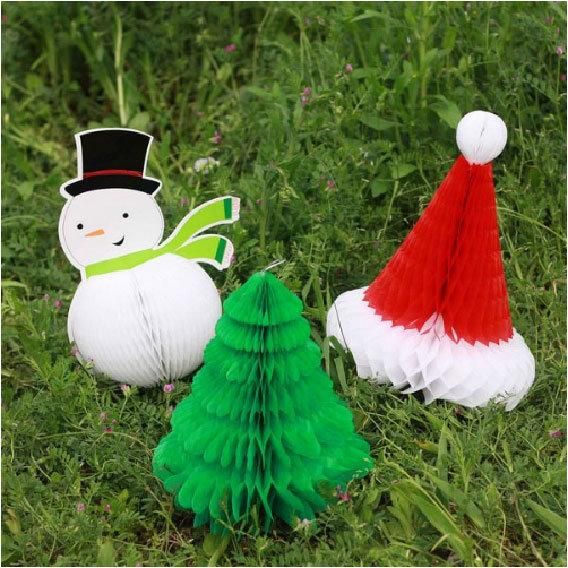 Christmas Snowman Christmas Cap and Tree Christmas Decoration