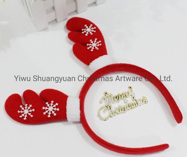 Christmas Headband for Kids Adult Christmas Deer Ears Christmas Party Deals Santa Xmas Hair Band Clasp Headwear Xmas Gift
