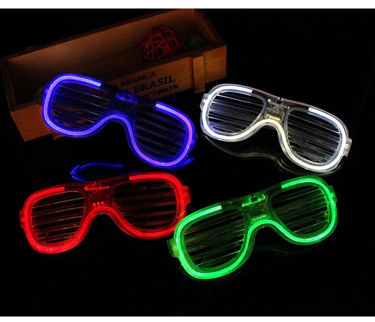 Gift Colorful LED Neon Glowing Light EL Wire Party Glasses