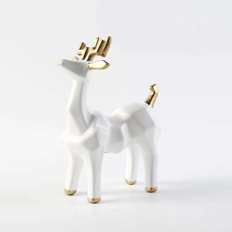 Customized Ornaments Ceramic Christmas Deer Decoration