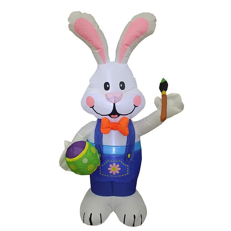 Easter Decoration Inflatable Cartoon Easter Inflatable Bunny with LED Light