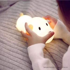 New LED Bedside Nightlight Creative New Dog Silicone Lamp Charging Timing Atmosphere Lamp Gift Patting Lamp