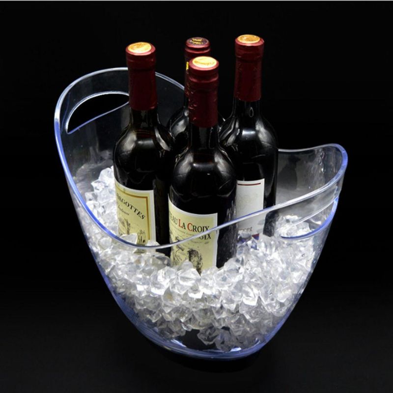 Rechargeable Champagne Acrylic Plastic LED Lighted Illuminated Cooler