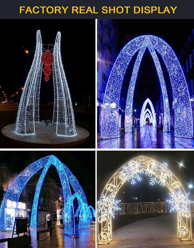 Outdoor Waterproof Lighted Christmas Holiday Wedding Street Arch Motif Light