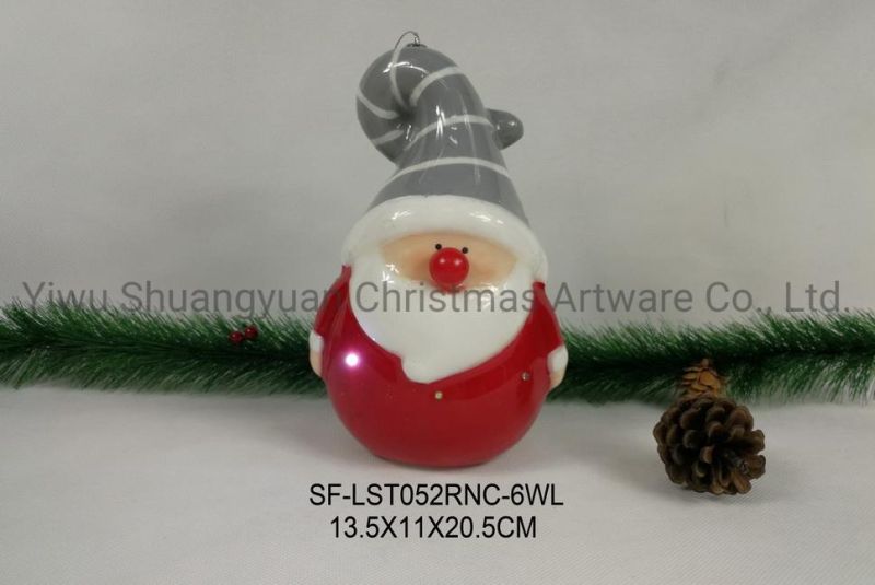 Christmas Polyfoam Ball with LED Decoration for Holiday Wedding Party Decoration Hook Ornament Craft Gifts