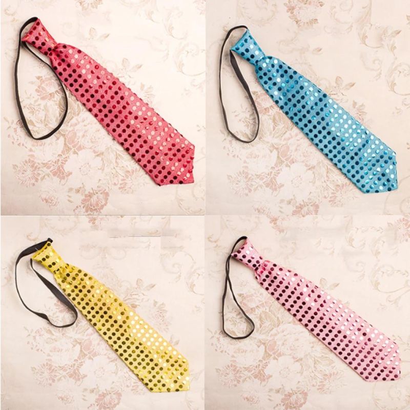 Sequin Light up LED Neck Tie Party Accessory