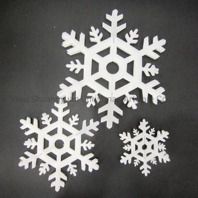 Christmas Foam Snowflake Hanging Decor for Holiday Wedding Party Decoration Supplies Hook Ornament Craft Gifts