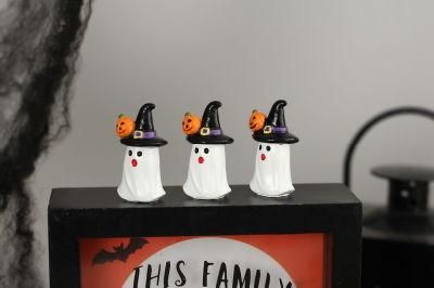 Tiny Size Resin Material Cute Halloween Ghost Hanging Decoration