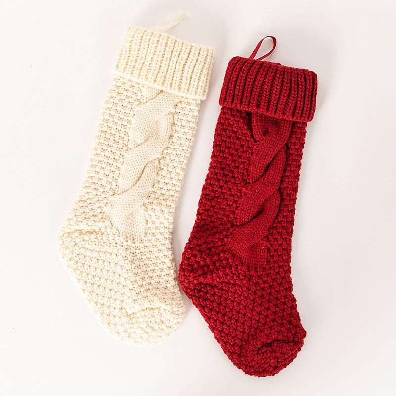 Custom Red Christmas Ornaments Socks Stocking