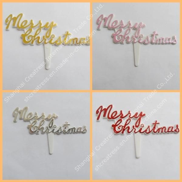 Merry Christmas Plastic Decorative Picks