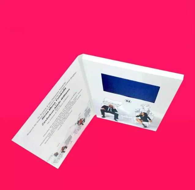 Custom Design LCD Screen Invitation Wedding Card