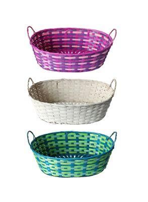 Eco Frinedly Hand-Made Wicker Basket Bamboo Basket Natural Rattan Easter Basket with Ear Handles