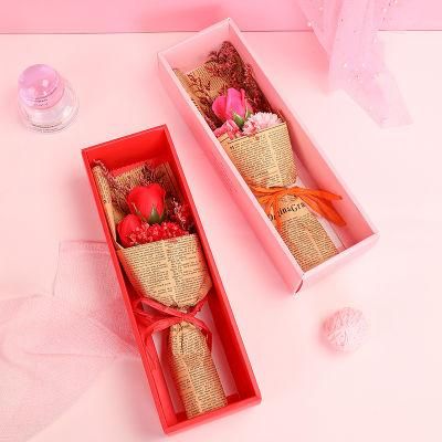 Amazon Hot Sale Three Roses Bouquet Gift Valentines Day Boxes 2022 Valentines Day Gifts