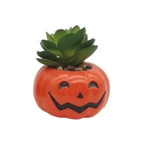 Halloween Pumpkin Cup Flower Pot Simulation Succulent