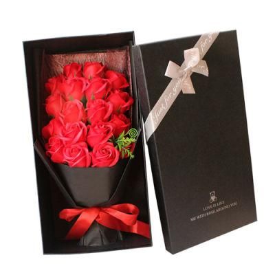 Soap Flower Valentine&prime;s Day Home Decoration Gift Box Packing Beautiful Rose Flower Bouquet