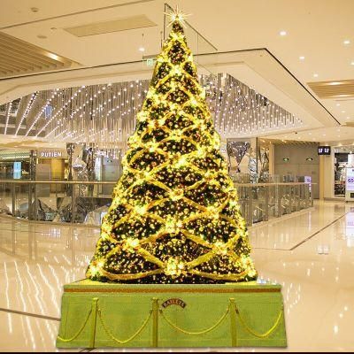 Low Cost Traditional Flocked 10m Christmas Tree for Garden Decoration
