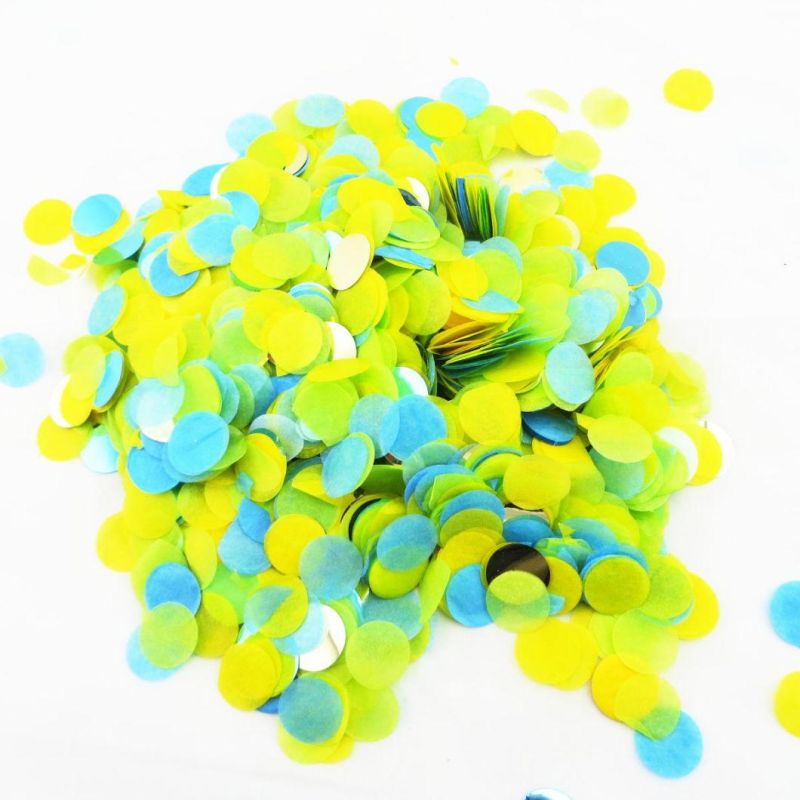 Paper Glitter Round Tissue Confetti Circle Table Confetti for Wedding Birthday Push Confetti Party Decoration