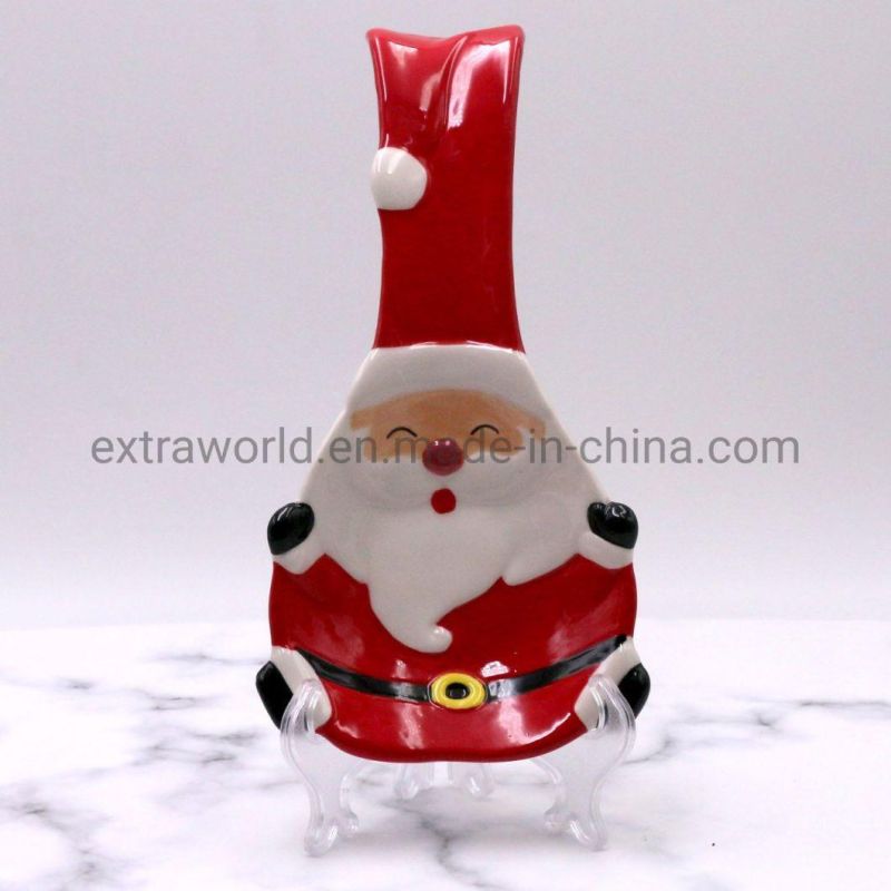 Own Design Christmas Gifts Crafts Santa Ceramic Spoon