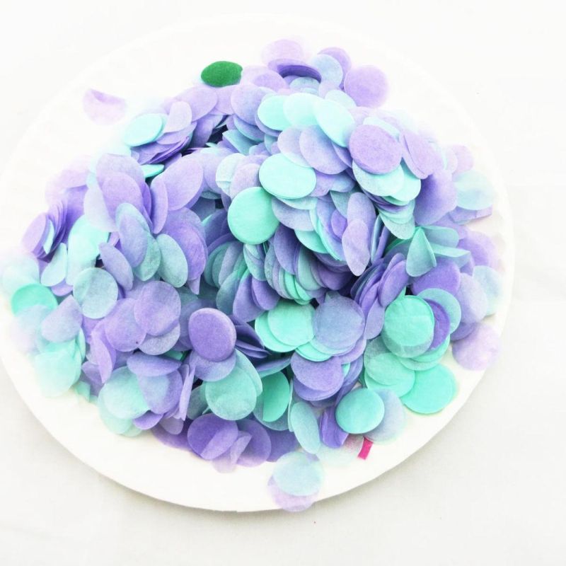 Eco-Friendly Biodegradable Confetti for Christmas Favor Rice Paper White Multi Color