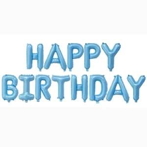 Happy Birthday Balloon Air Letters Alphabe Blue Foil Balloons