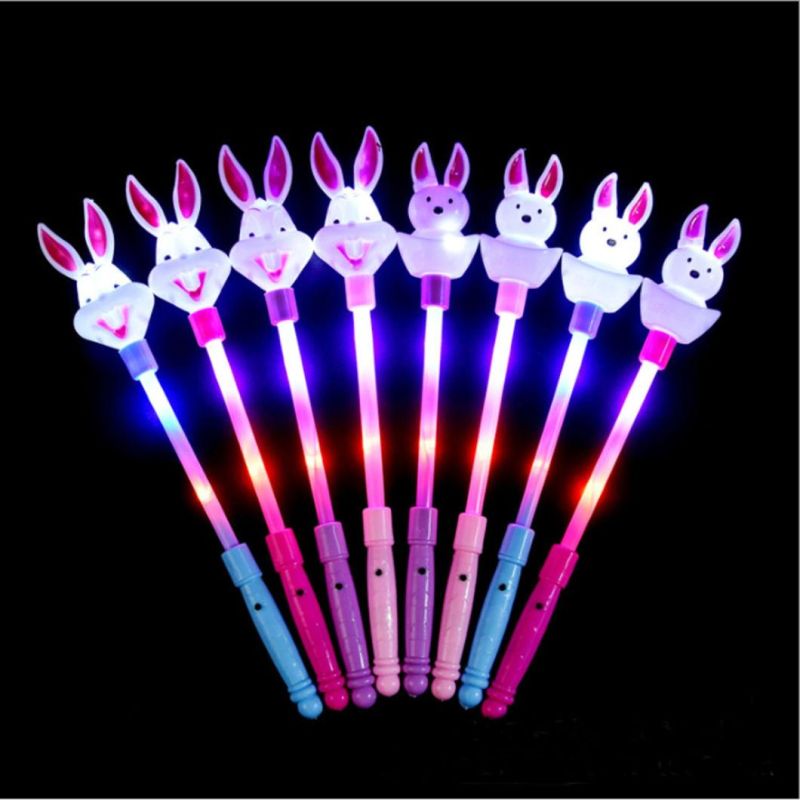 LED Flashing Glow Stick Wand Rabbit Fairy Wand Kids Toy