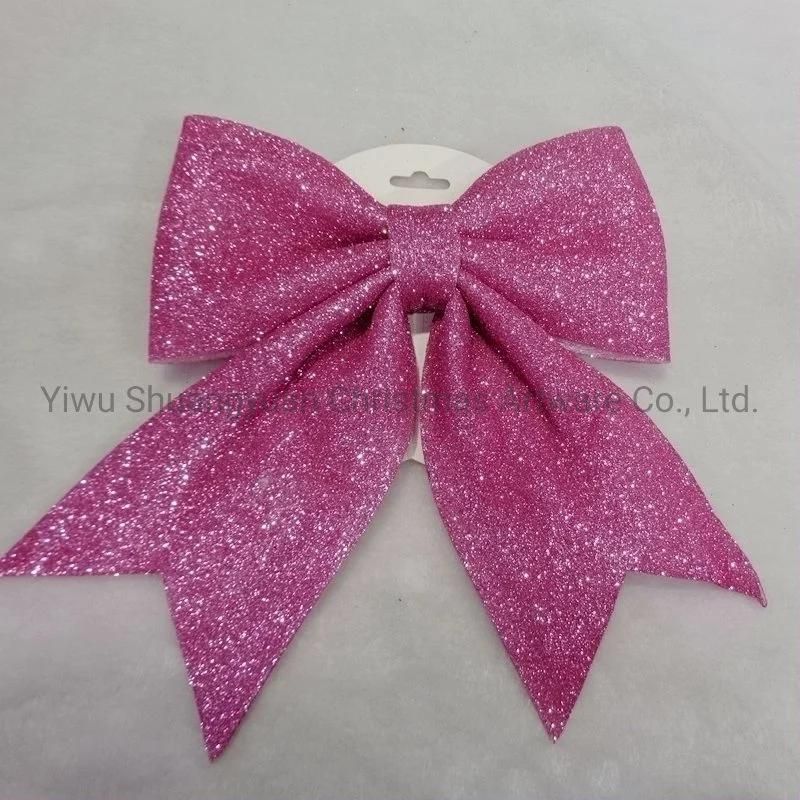 Christmas Bowknot Decor for Holiday Wedding Party Decoration Supplies Hook Ornament Craft Gifts