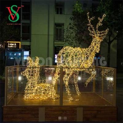 Christmas Decoration LED Reindeer Lights for Shopping Mall Christmas Displays