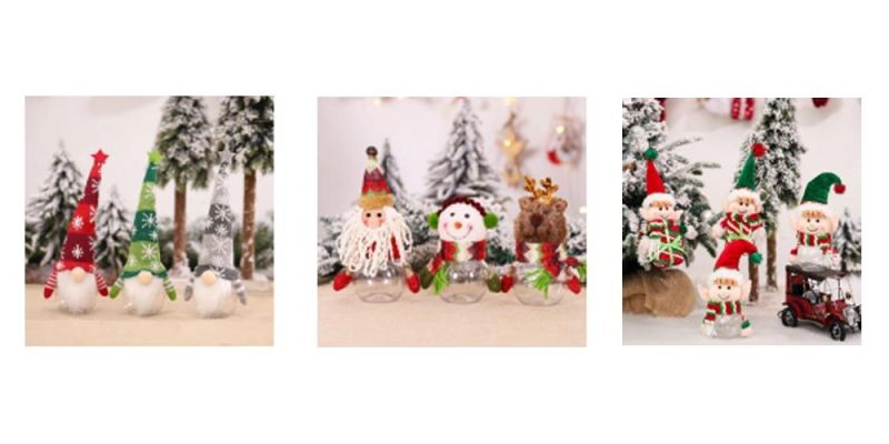 Christmas Decorations Children Christmas Candy Gift Box, Cartoon Creative Transparent Santa Candy Jar