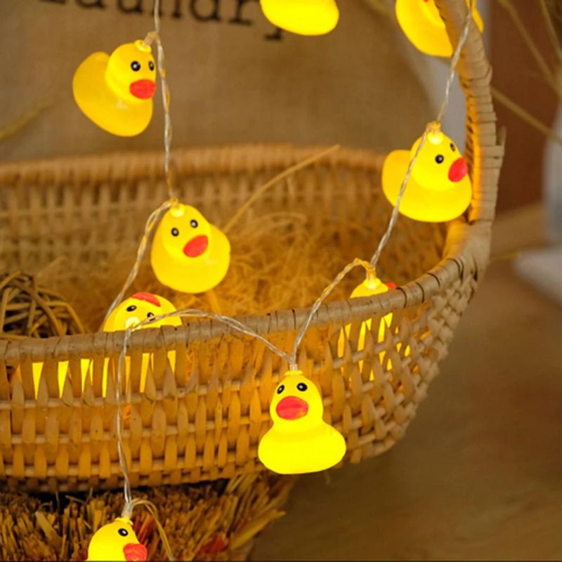 Mini Yellow Duck LED String Light Glow Indoor Outdoor