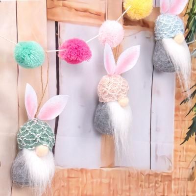 New Cross-Border Easter Decoration Dwarf Rudolph Pendant Venue Layout Props Easterrabbit