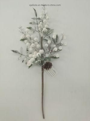 Hot Sell Artificial Christmas Flowers White Christmas Floral Picks