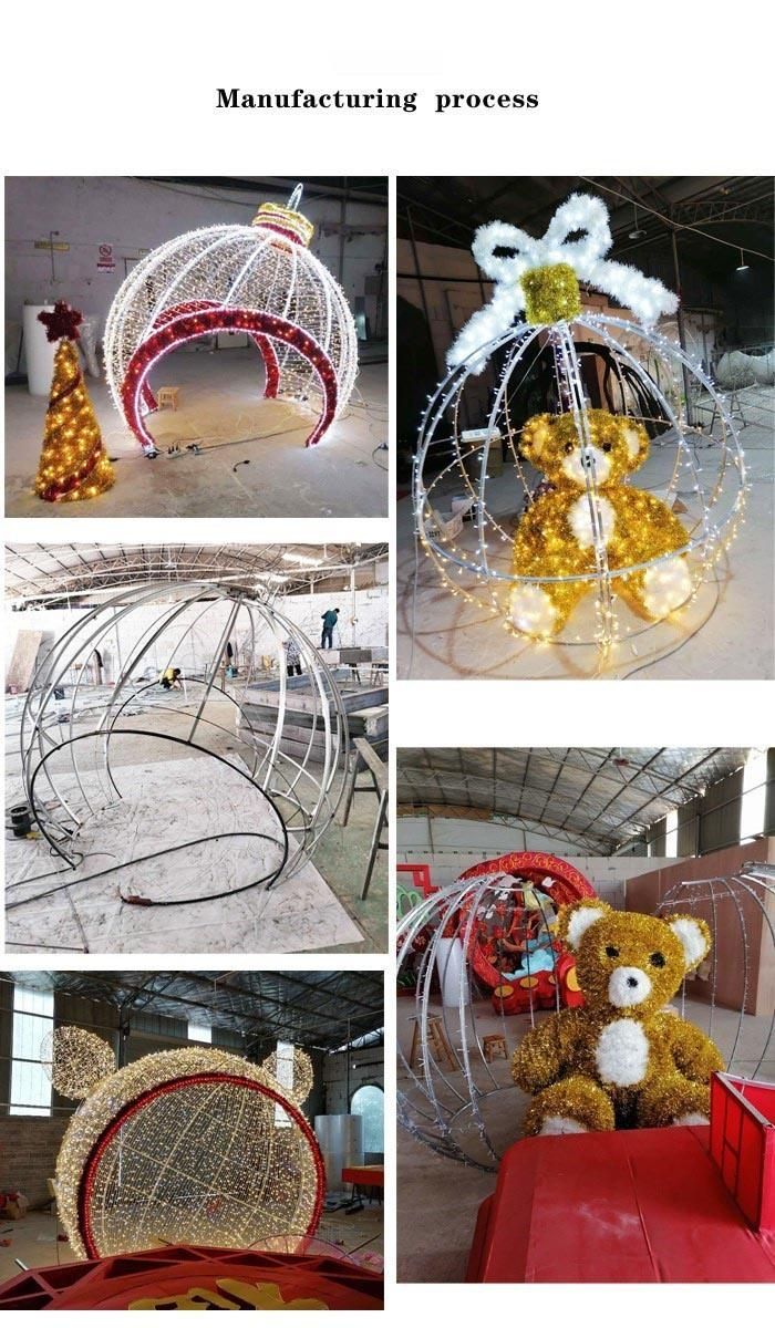 Premium Luxury Motif LED Light Teddy Bears for Christmas Decoration