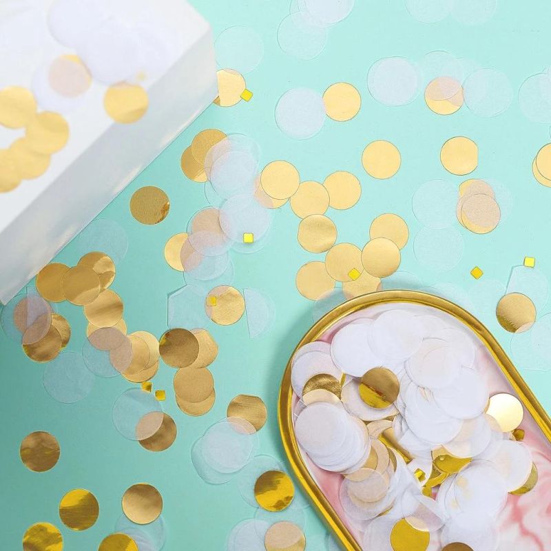 Table Confetti Gold Metallic Foil Slip Confetti for Party Supply and Stage Event