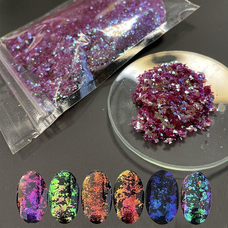 Chameleon Glitter Metallic Luster Irregular Shape Falkes Nail Art for Craft Makeup