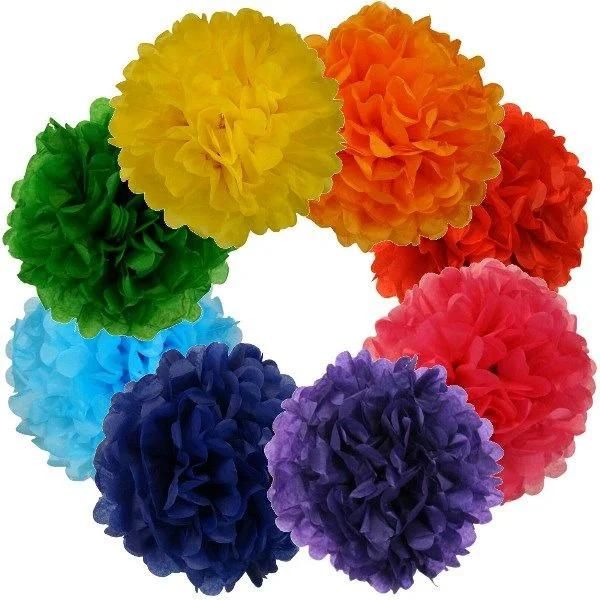 Wedding Decoration Tea Party Tissue Paper POM POM Flowers