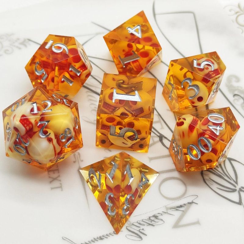 New Upscale Resin Transparent Dnd Dice Set Polyhedral Dice Rpg Dice