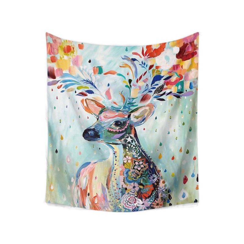 Factory Customized Christmas Deer Wall Tapestry