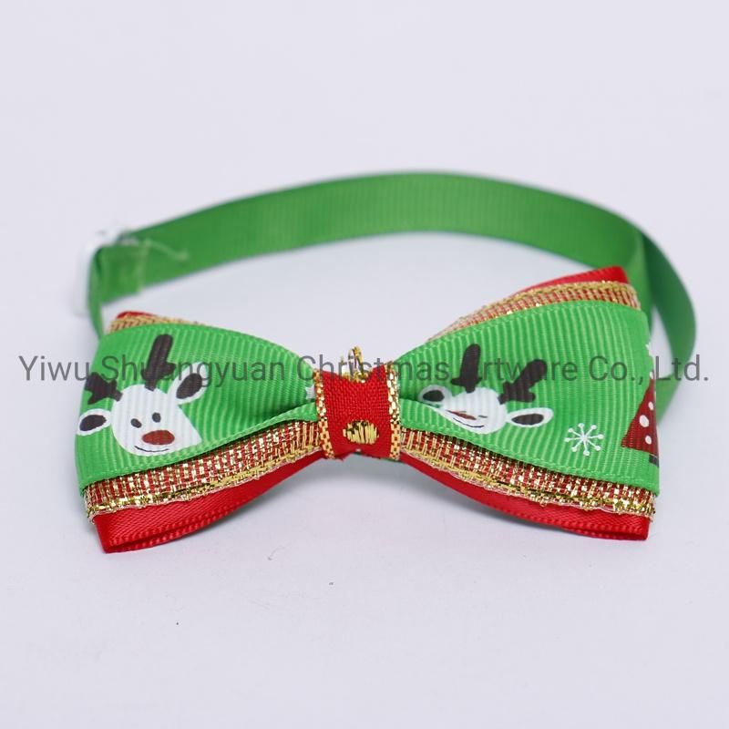 Christmas Pet Supplies Bowknot for Holiday Wedding Party Decoration Supplies Hook Ornament Craft Gifts