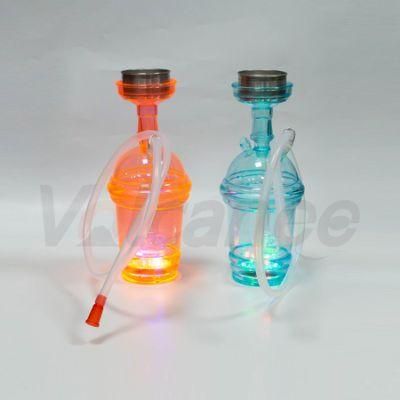 Inventory Acrylic Hookah Kit 1 Hose for Smoking with LED Glow in The Dark Assembed Portable Arab Shisha
