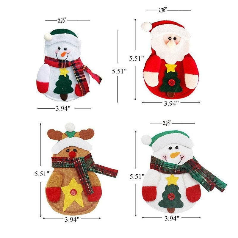 Christmas Decoration knives Folks Bag Snowman Dinner Decor Home Decoration