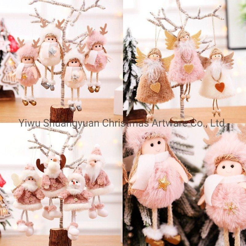 Pendant Christmas Tree Hanging Decorations Kids Gifts New Year Home Cute Love Plush Doll Ornaments