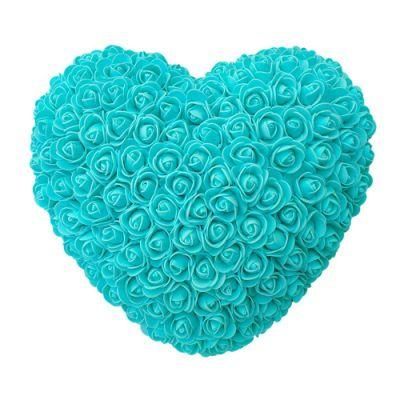 2021 New Custom Color Handmade Valentine Day Wedding Gift Artificial Rose Flower Heart