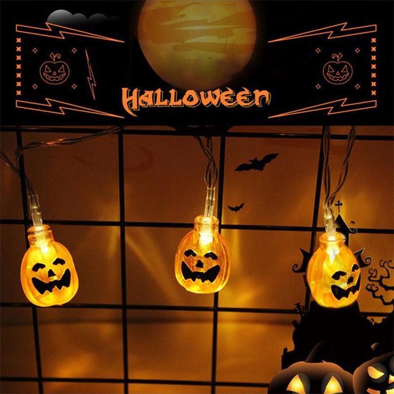 Halloween Pumpkin Ghost Skeletons Bat Spider LED Light String Festival