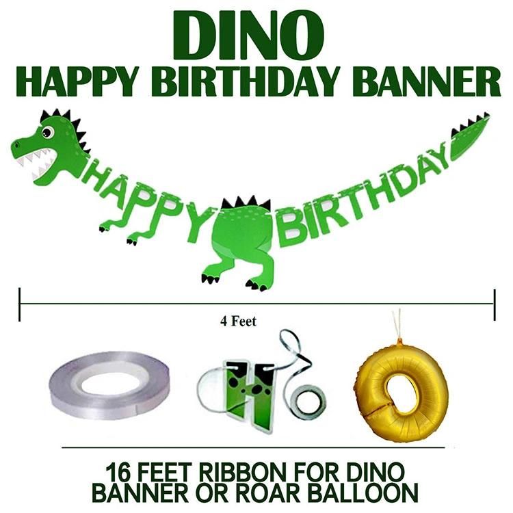 90 PCS Kid Boys Birthday Dinosaur Themed Party Decoration Supplies