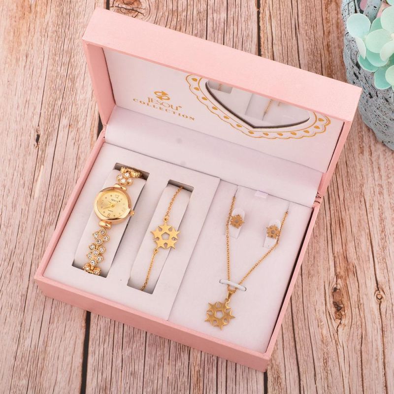 Customized Mother′s Day Gift Set with Butterfly Metal Jewelry Set and Watch